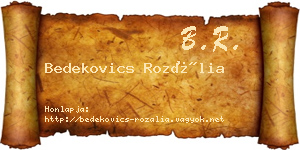 Bedekovics Rozália névjegykártya